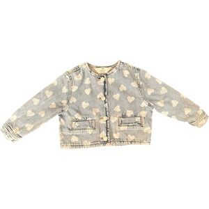 H&M Kids Light Blue Heart Jean Jacket